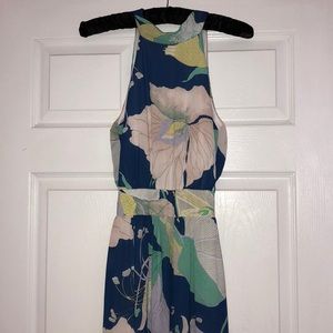 High Neck Floral Maxi Dress